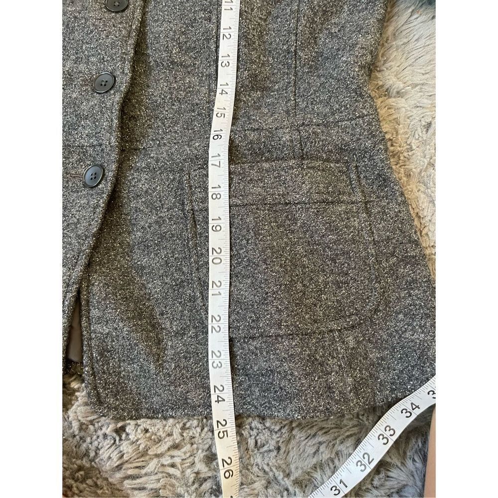 Talbots Wool Front Button Metallic Grey Jacket Si… - image 6